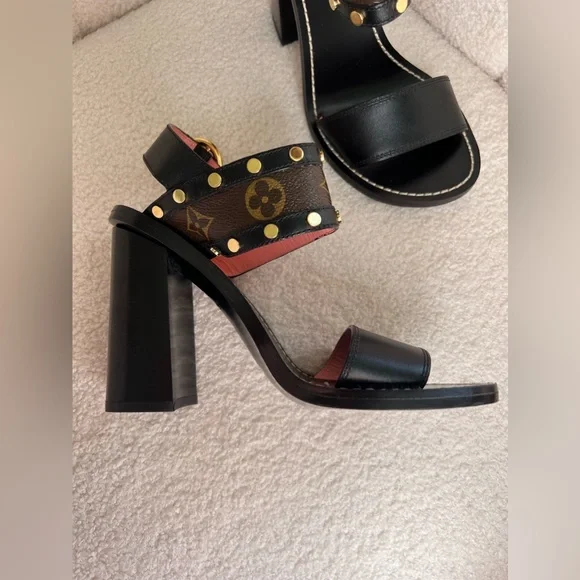Louis Vuitton LV Sandals , Monogram , high heels like new - Picture 6 of 11